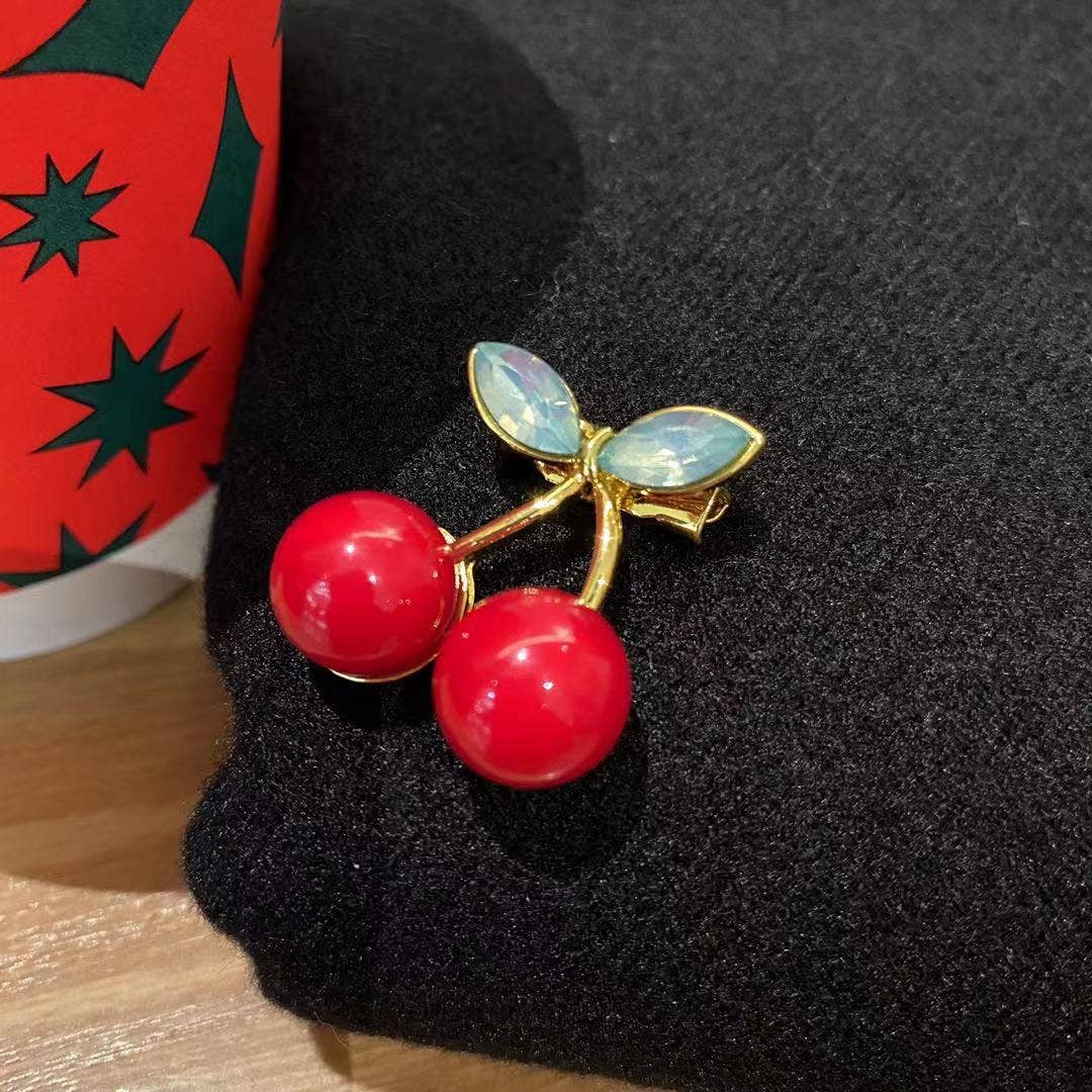 Cute Cherry Series Brooch, Mini Fruit Pin
