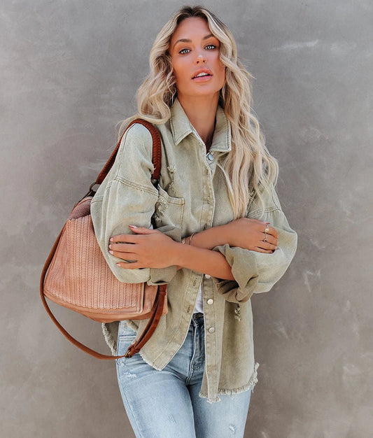 Cotton Shirt Coat Women Spring Autumn Ropa Coats Jeans Vintage Punk Gothic Bomber Jacket Windbreaker Y2k Jackets Streetwear