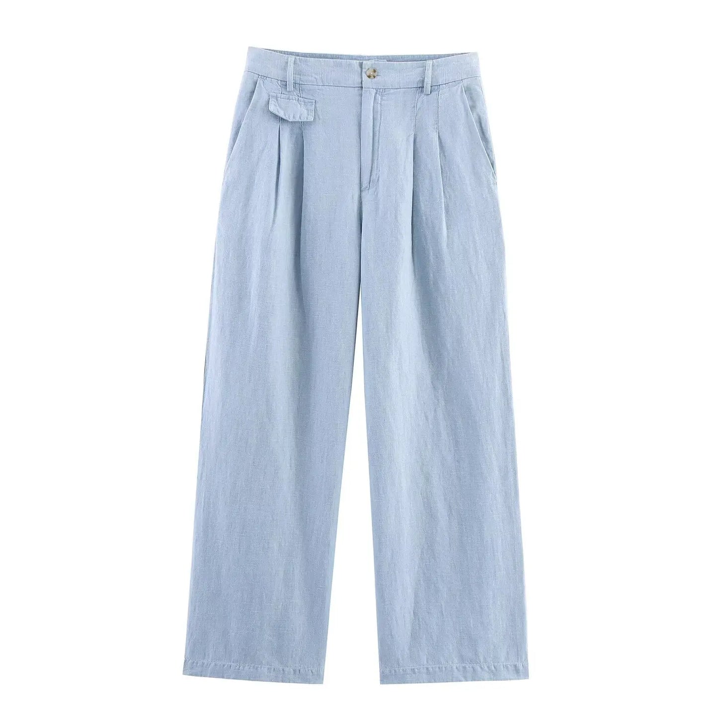 HH Summer Women Fashion Turn-down Collar Long Sleeve Shirts+Slim Zipper Button Pockets Straight Pants Denim 2-Piece Set