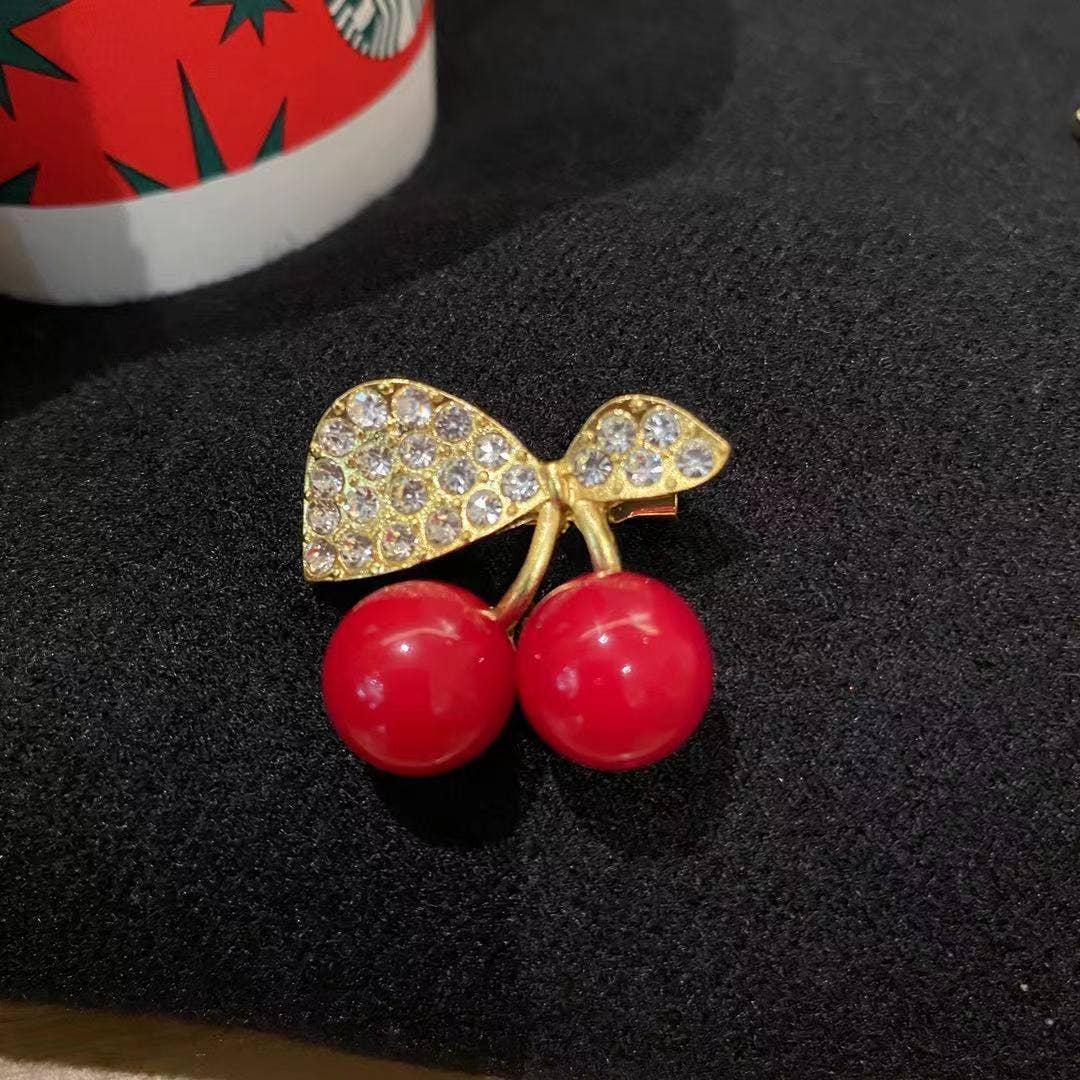 Cute Cherry Series Brooch, Mini Fruit Pin
