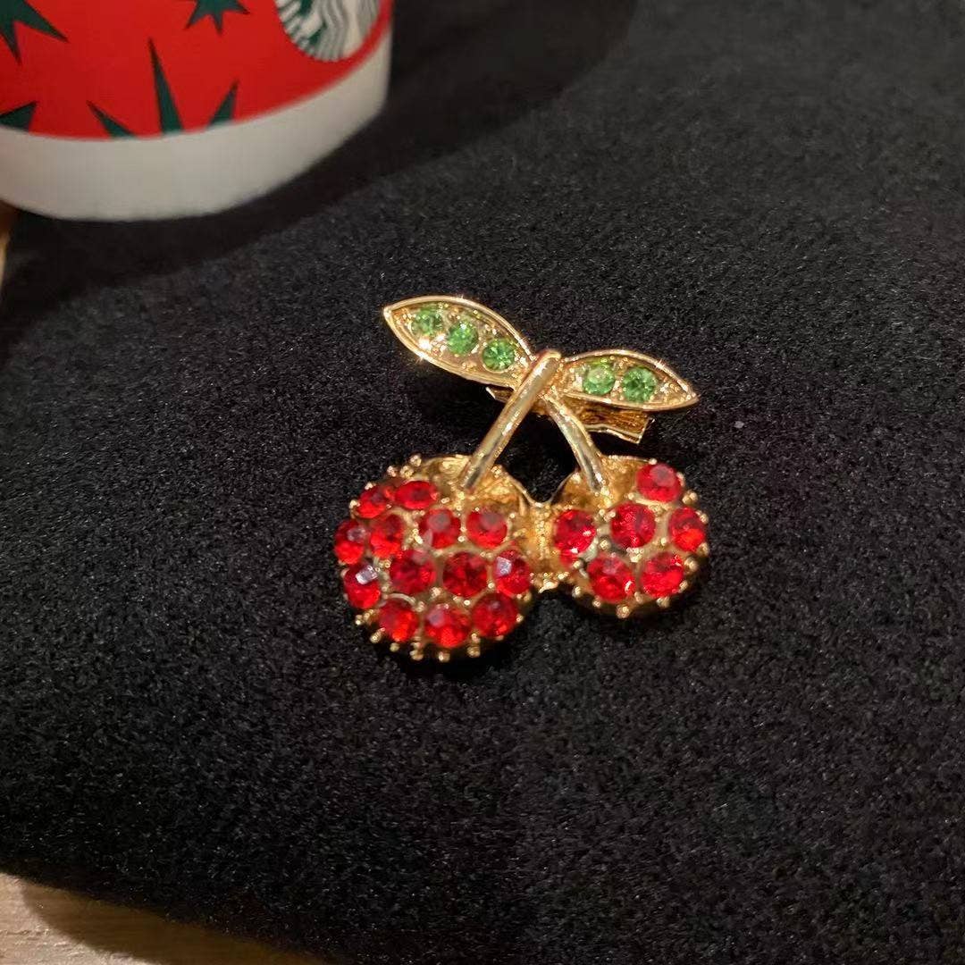 Cute Cherry Series Brooch, Mini Fruit Pin
