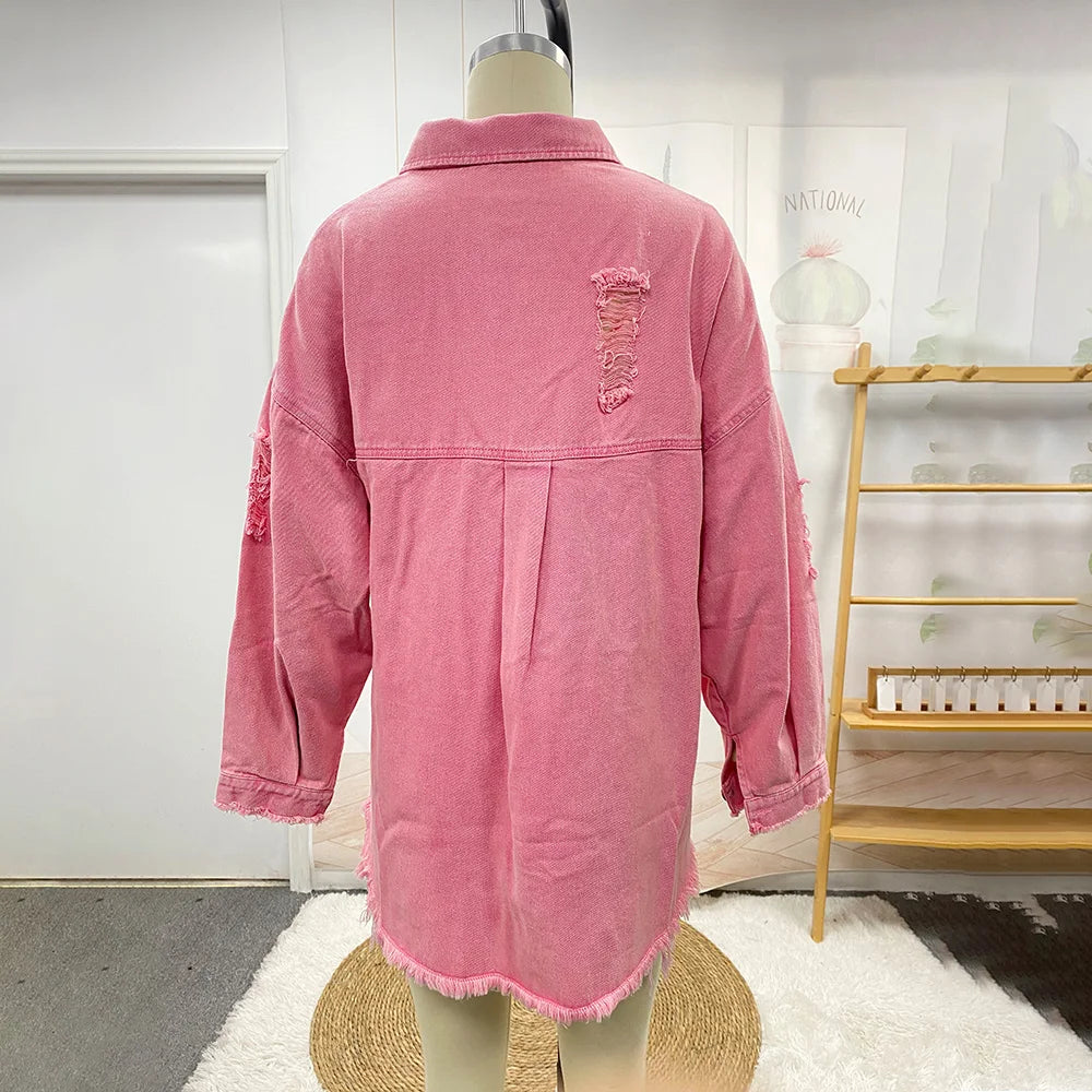 Cotton Shirt Coat Women Spring Autumn Ropa Coats Jeans Vintage Punk Gothic Bomber Jacket Windbreaker Y2k Jackets Streetwear