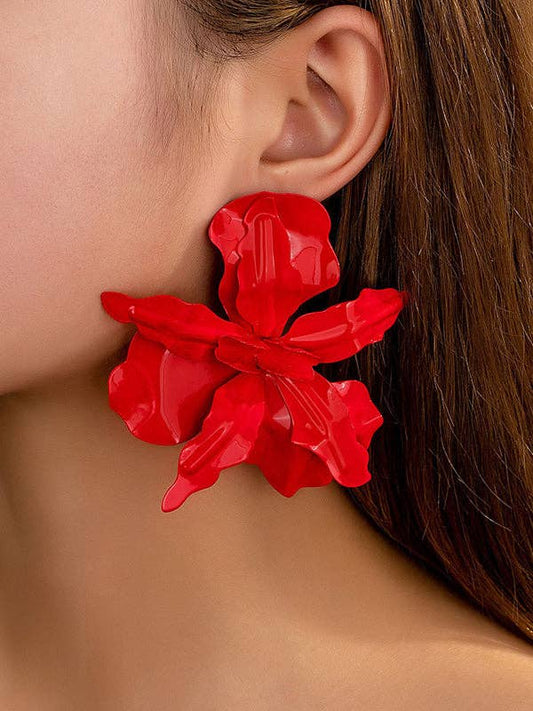 Flower Shape Drop Earrings