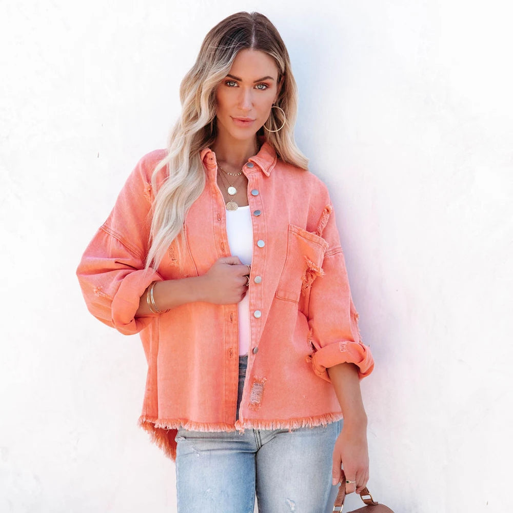 Cotton Shirt Coat Women Spring Autumn Ropa Coats Jeans Vintage Punk Gothic Bomber Jacket Windbreaker Y2k Jackets Streetwear