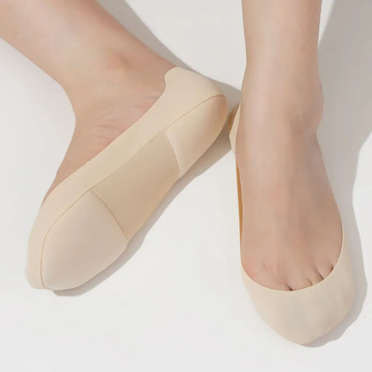 6Pairs Women Non-slip Sock Shoe Pad Insoles for Feet Arch Invisible Shallow Boat Socks Sponge Shock-absorbing Pressure Cut